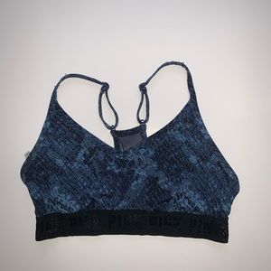 Blue sports bra